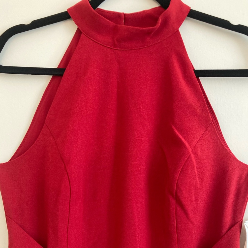 Jessica Simpson racer front red midi dress- US 12